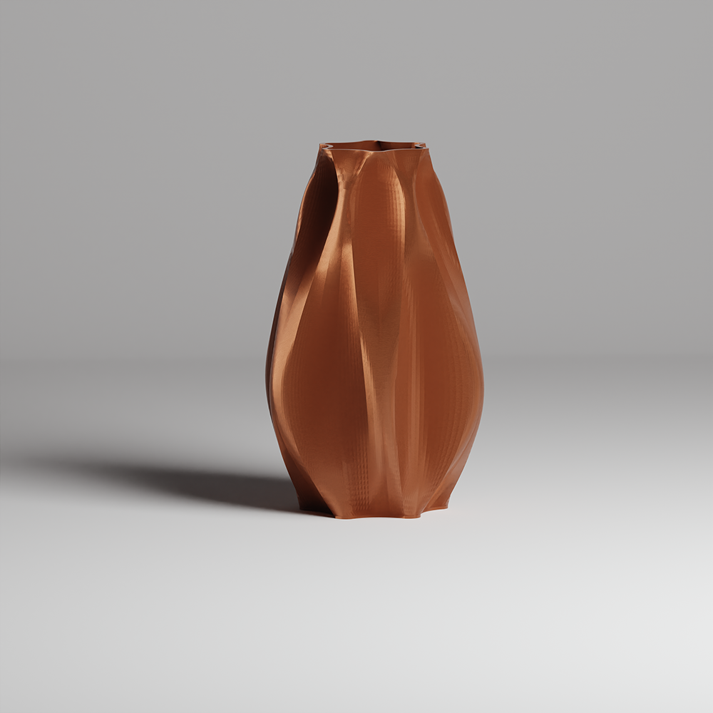 Bronze vase on a gray background