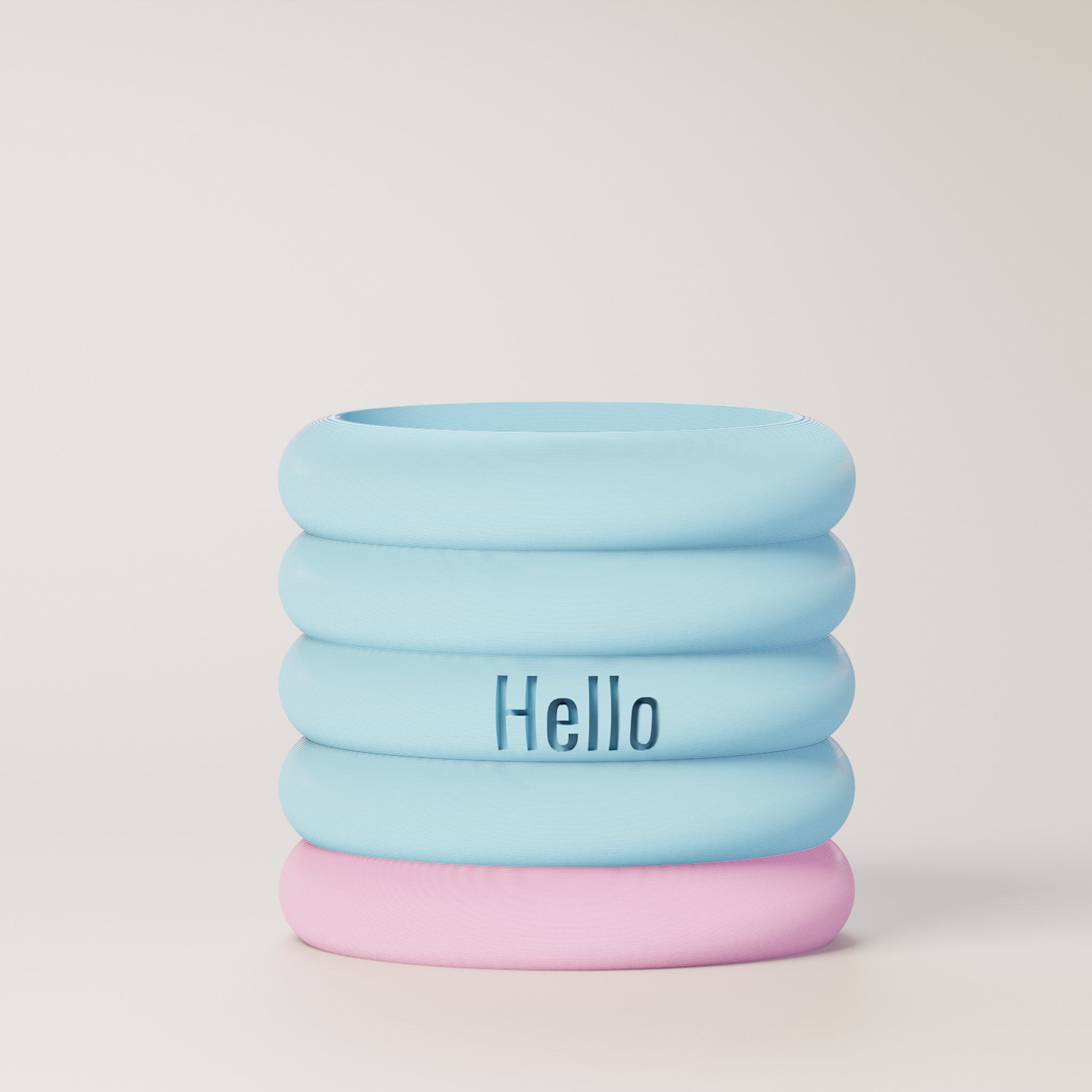 Danny - Custom Text Engraving Planter with Pastel Colors