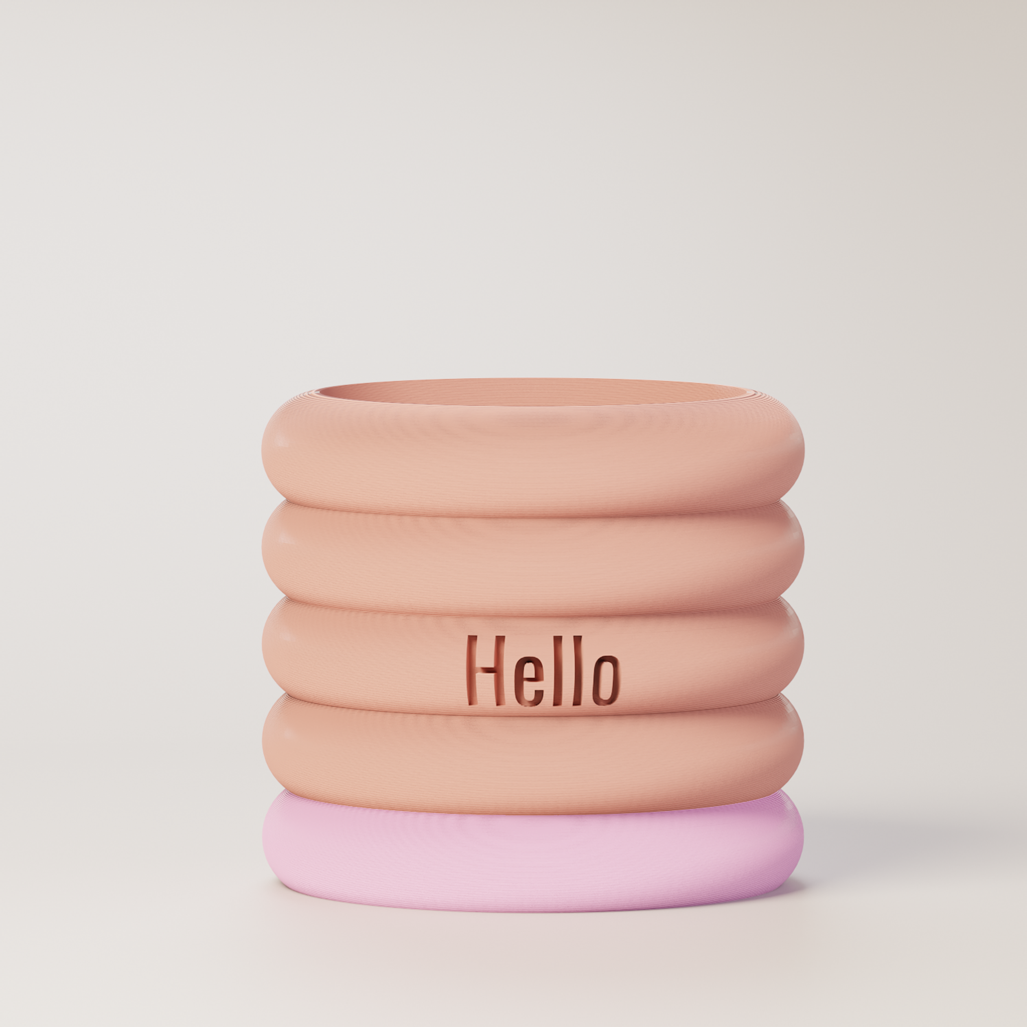 Danny - Custom Text Engraving Planter with Pastel Colors