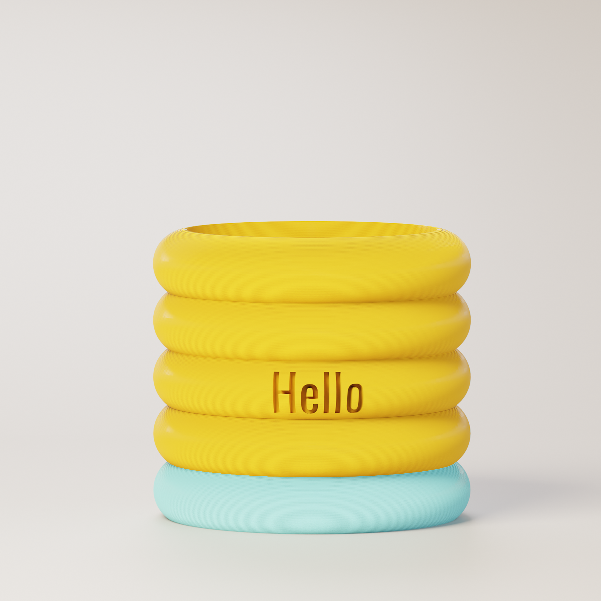 Danny - Custom Text Engraving Planter with Pastel Colors