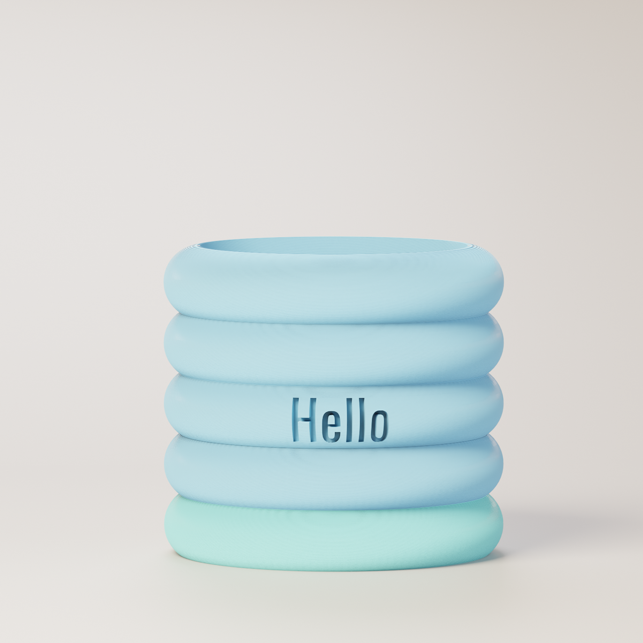 Danny - Custom Text Engraving Planter with Pastel Colors