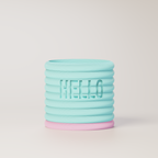 Donna - Custom Text Engraving Planter with Pastel Colors