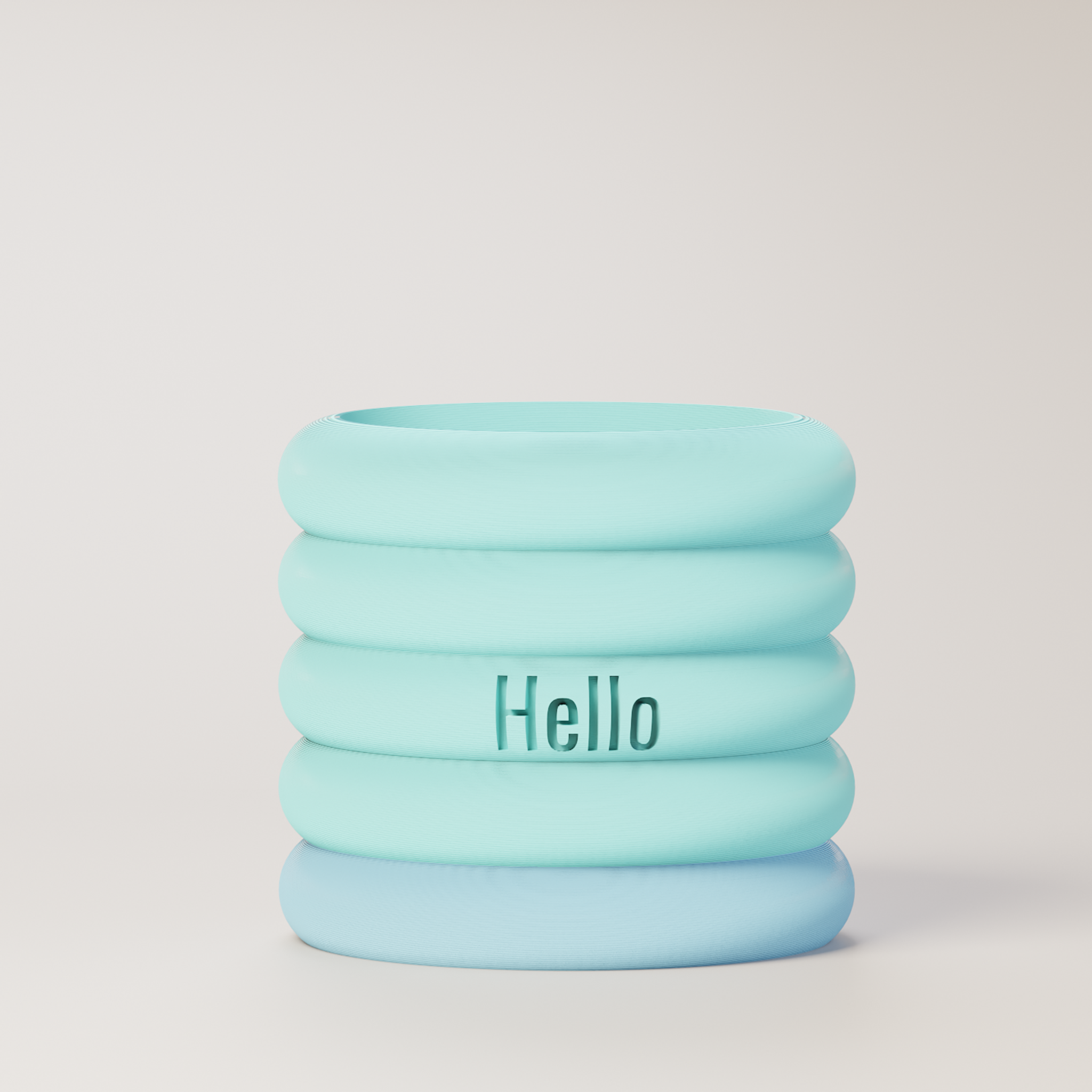 Danny - Custom Text Engraving Planter with Pastel Colors