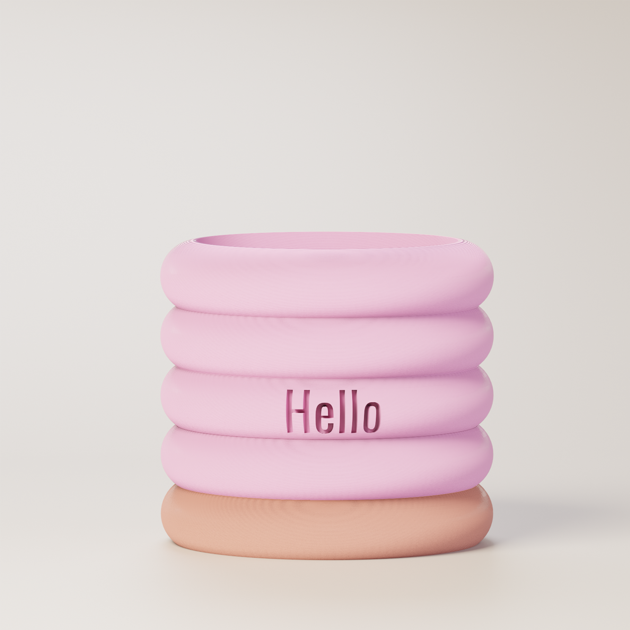 Danny - Custom Text Engraving Planter with Pastel Colors