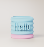 Danny - Custom Text Extruding Planter with Pastel Colors