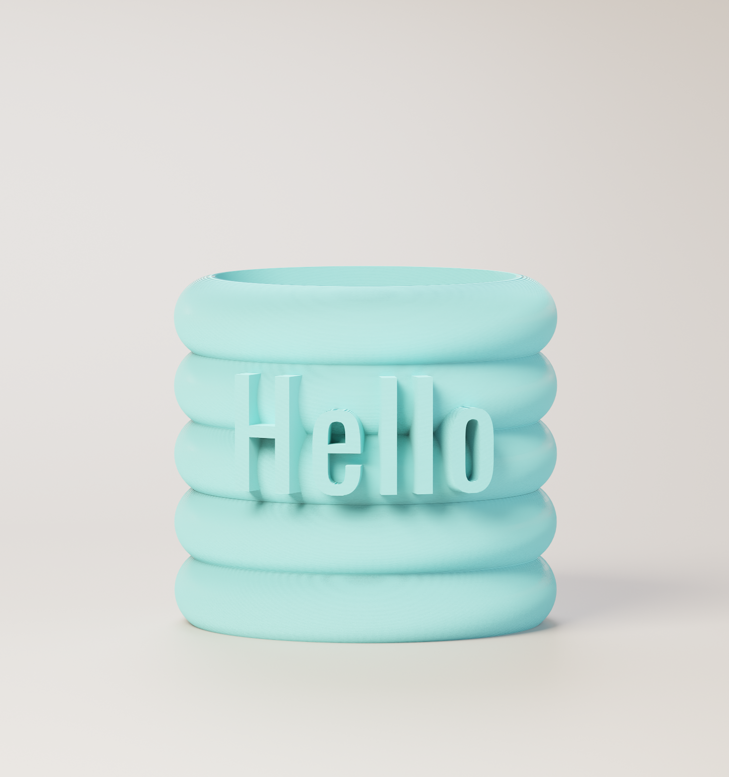 Danny - Custom Text Extruding Planter with Pastel Colors