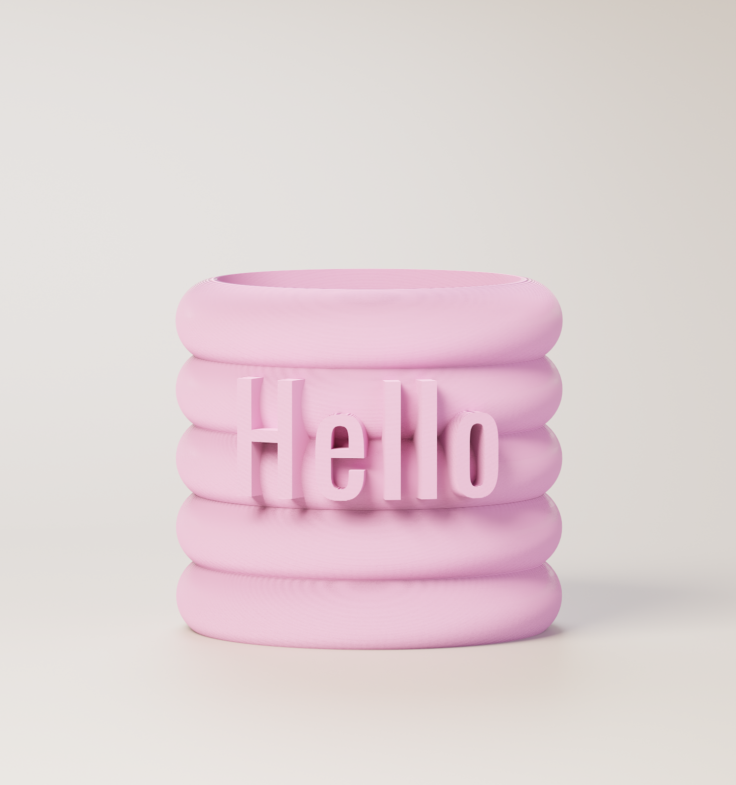 Danny - Custom Text Extruding Planter with Pastel Colors