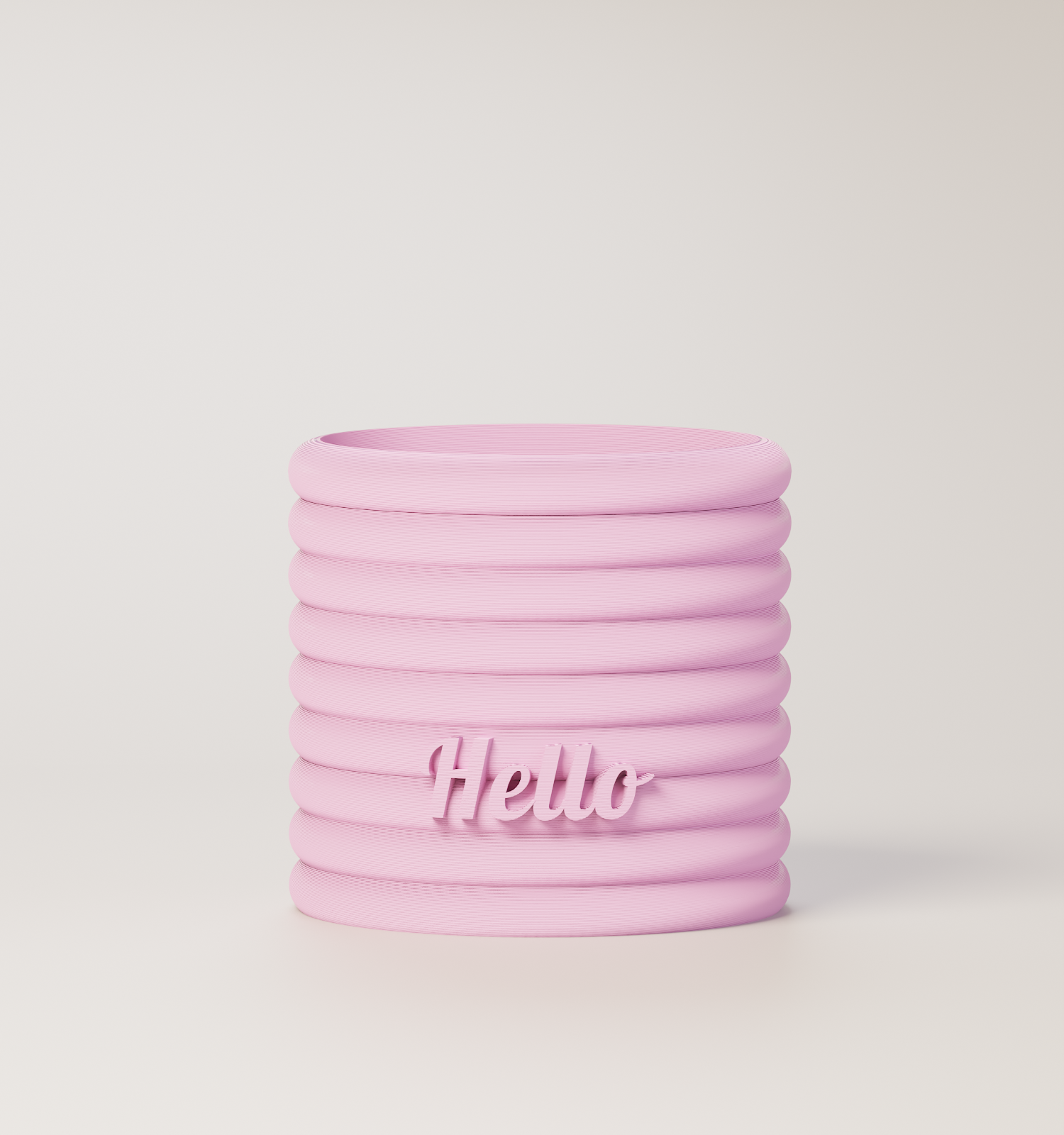 Donna - Custom Text Extruding Planter with Pastel Colors
