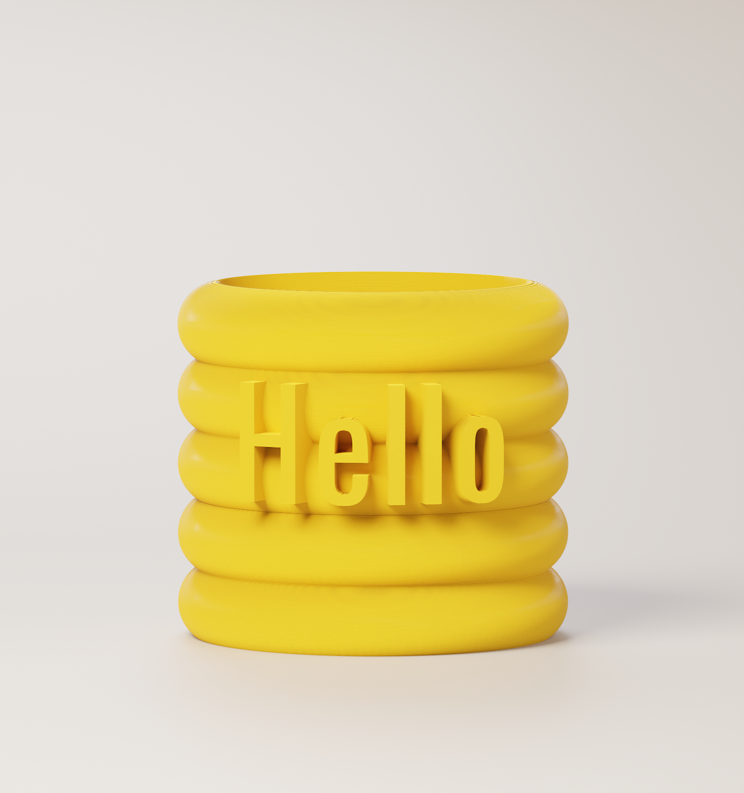 Danny - Custom Text Extruding Planter with Pastel Colors