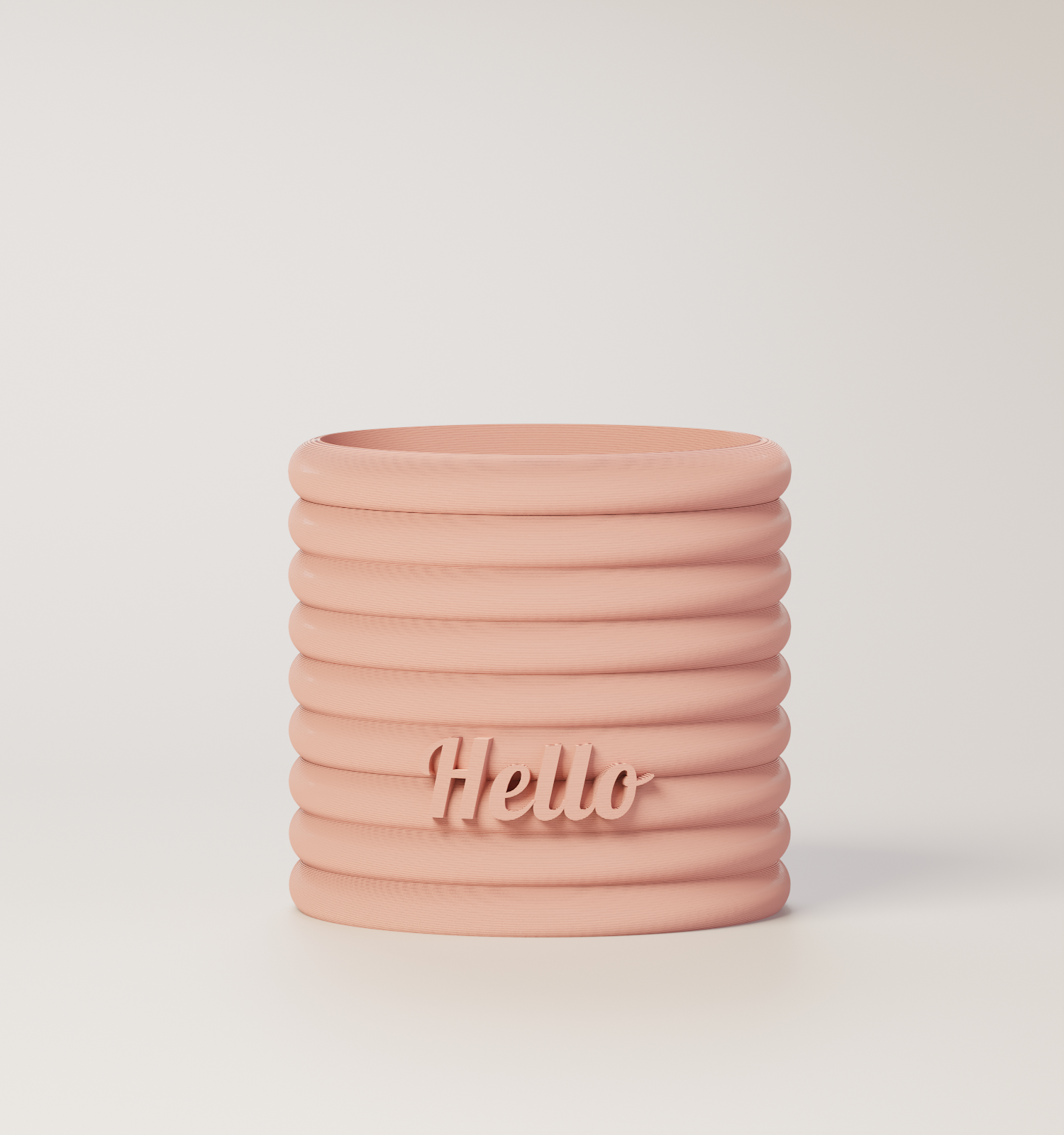 Donna - Custom Text Extruding Planter with Pastel Colors