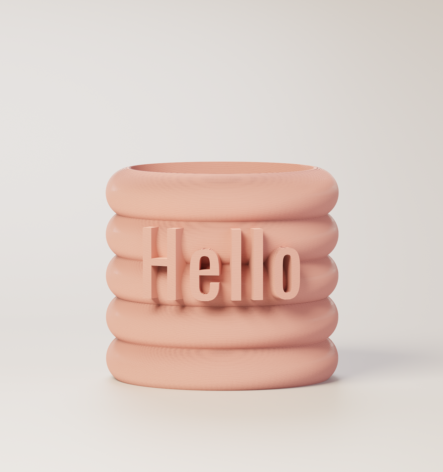 Danny - Custom Text Extruding Planter with Pastel Colors