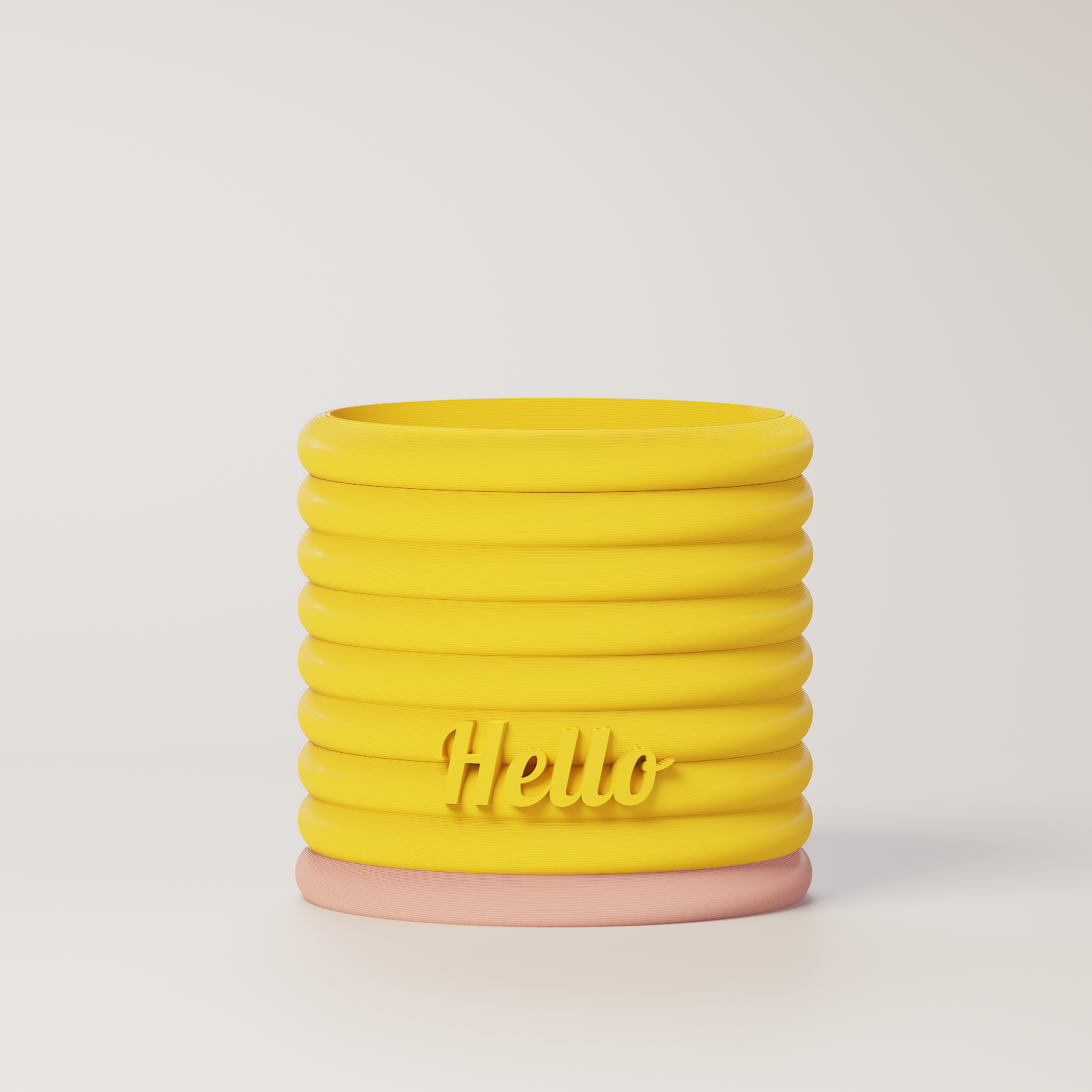 Donna - Custom Text Extruding Planter with Pastel Colors