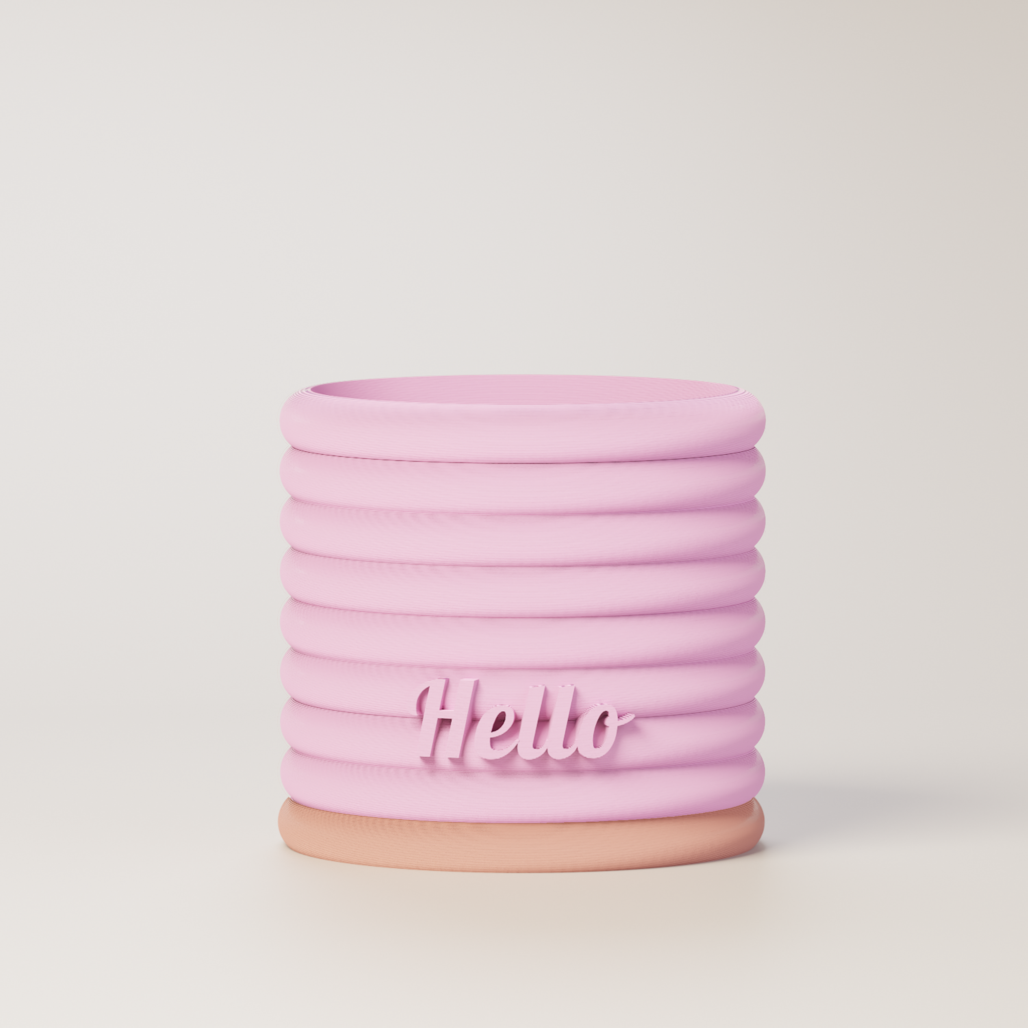 Donna - Custom Text Extruding Planter with Pastel Colors