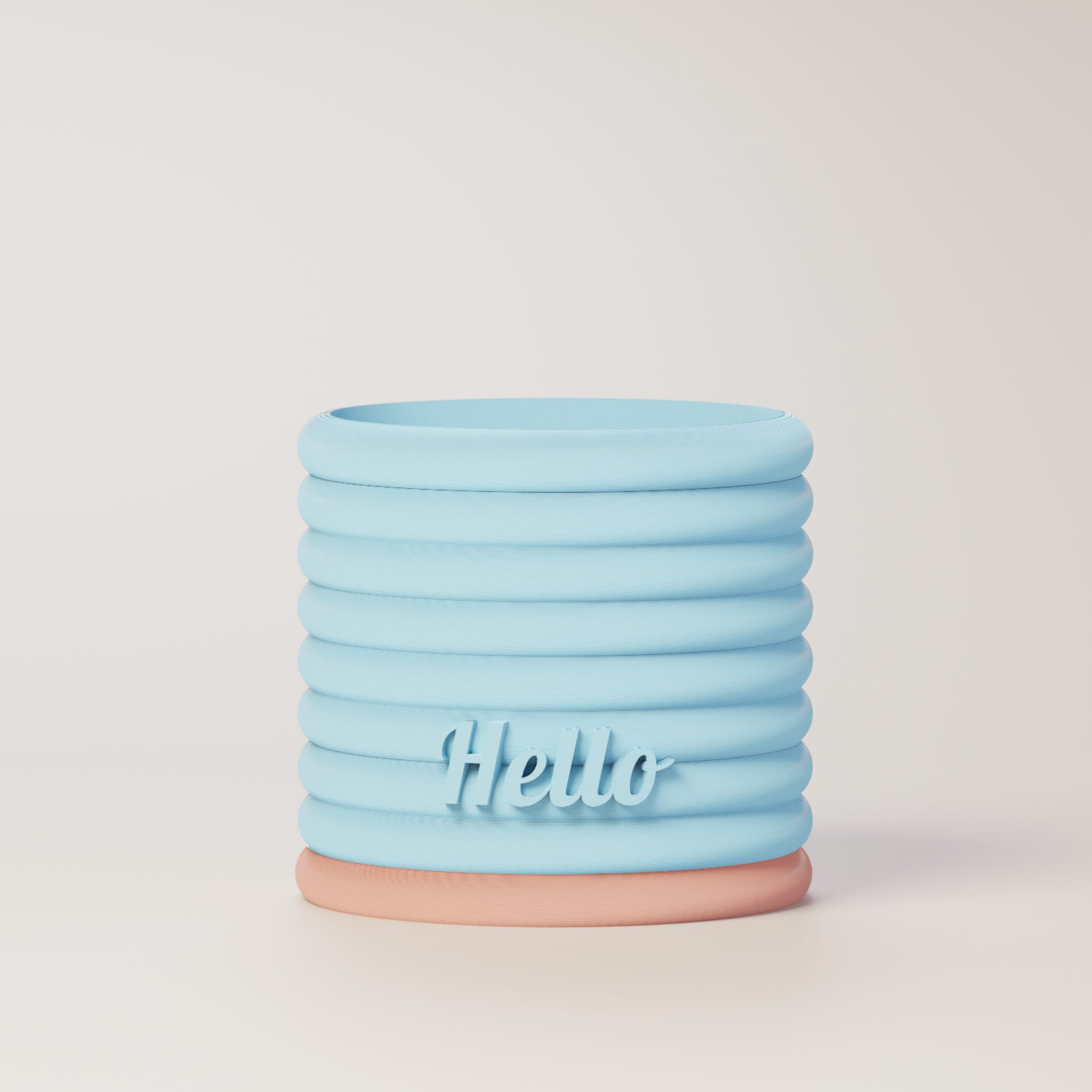 Donna - Custom Text Extruding Planter with Pastel Colors