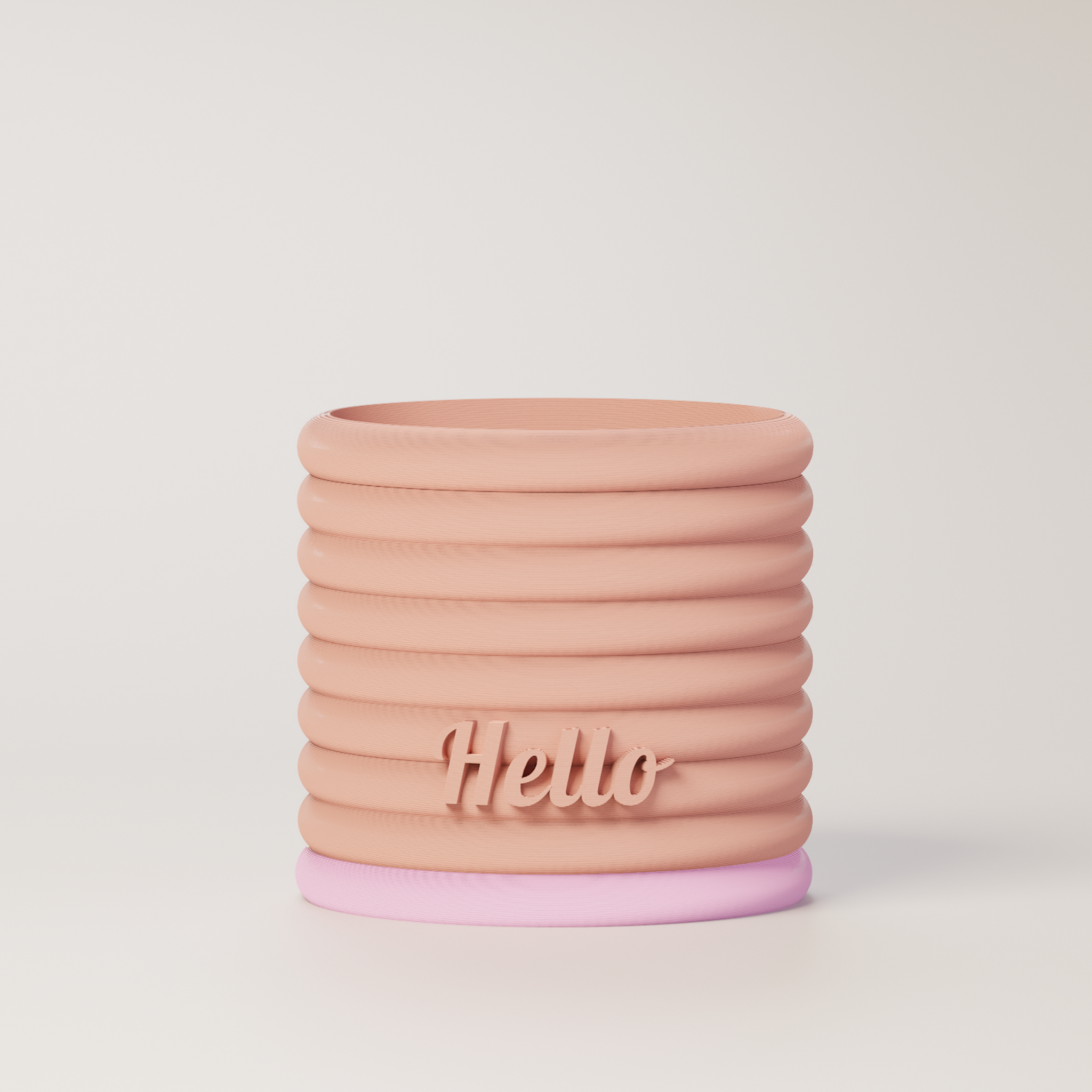Donna - Custom Text Extruding Planter with Pastel Colors