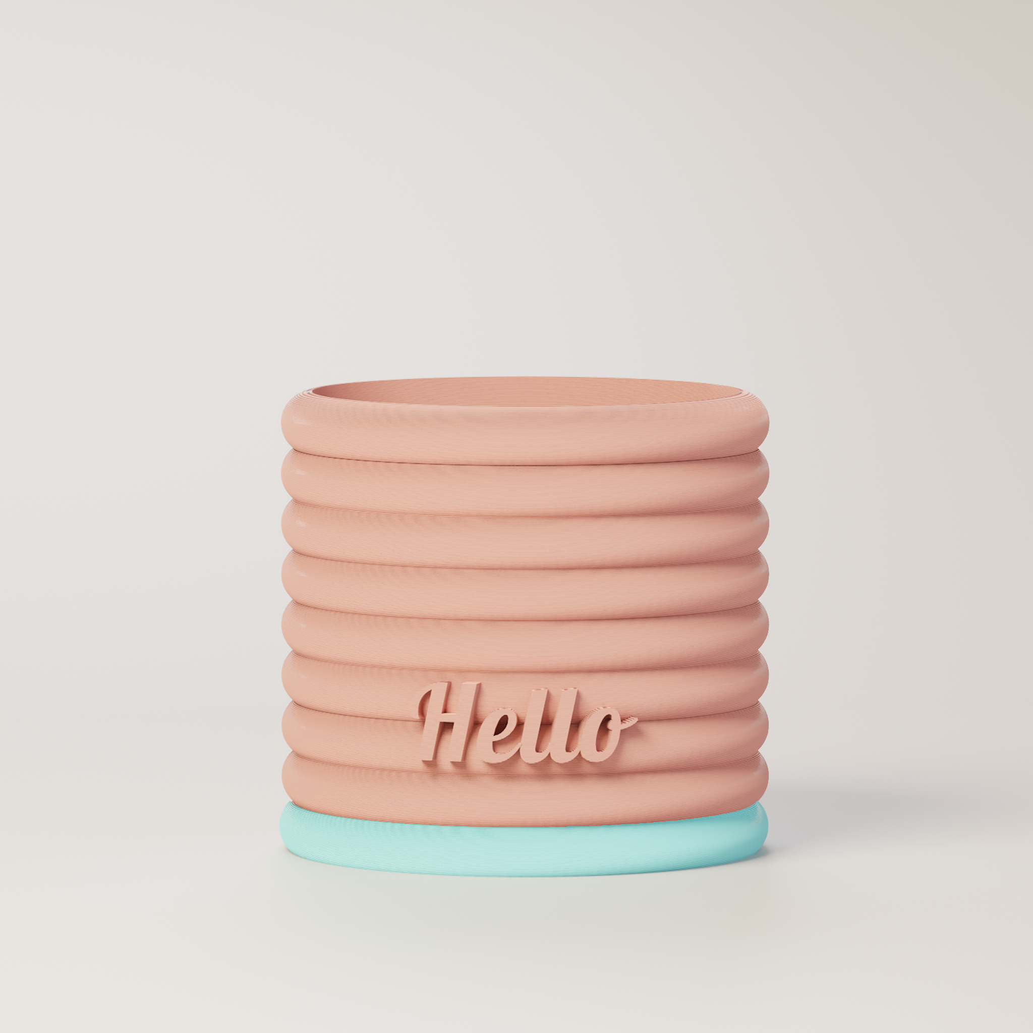 Donna - Custom Text Extruding Planter with Pastel Colors