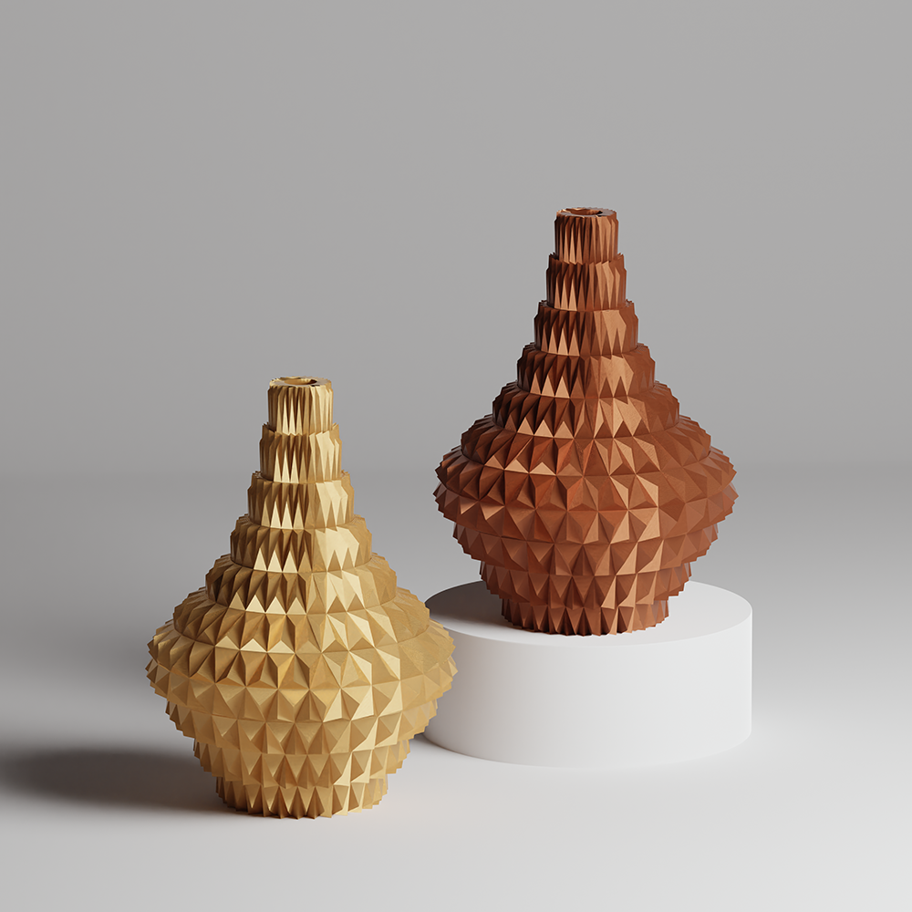 Puti - Modern Geometric 3D Printed Decor Vessel