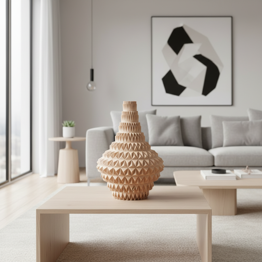 Puti - Modern Geometric 3D Printed Decor Vessel