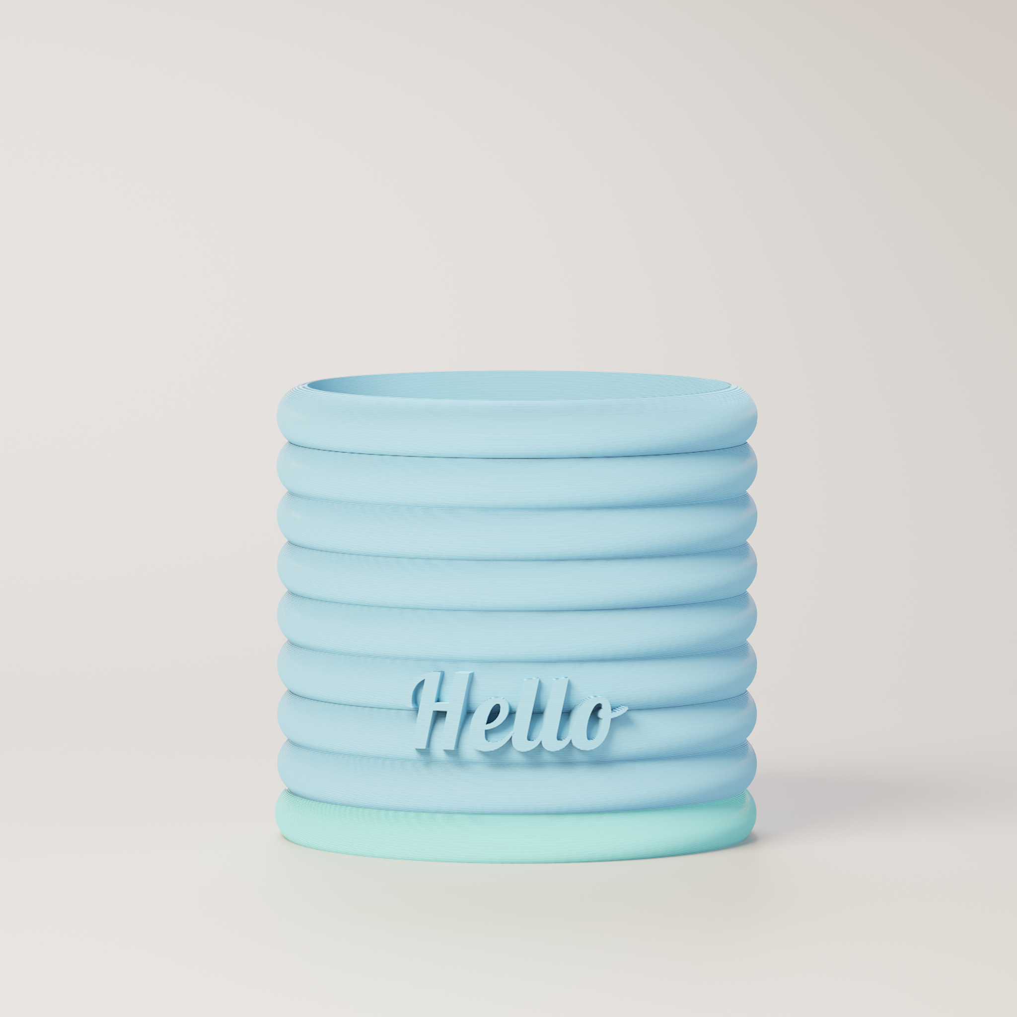 Donna - Custom Text Extruding Planter with Pastel Colors