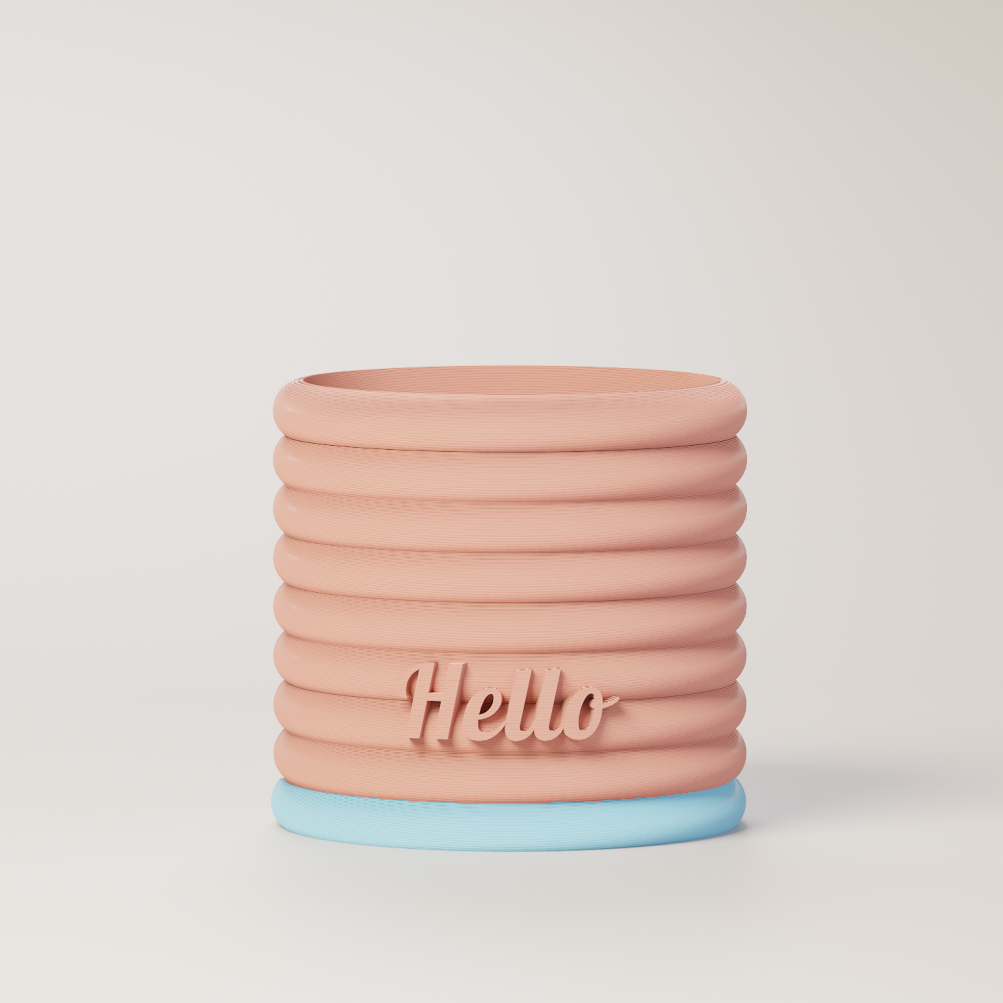 Donna - Custom Text Extruding Planter with Pastel Colors