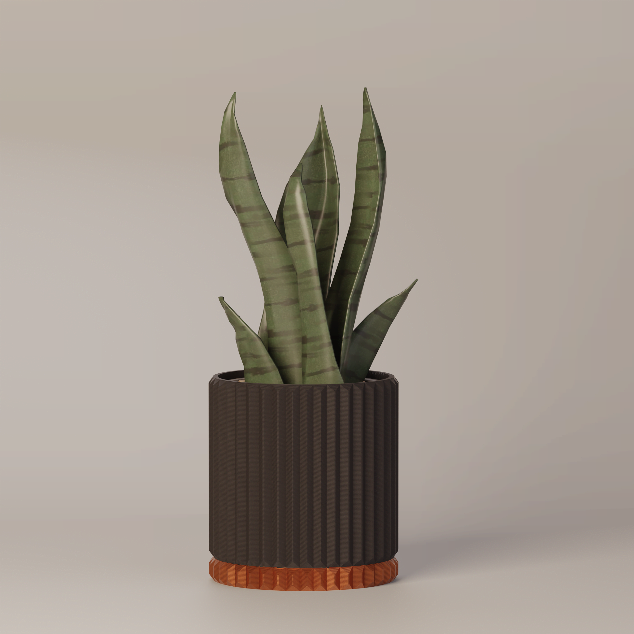Merry - Ribbed Modern Planter