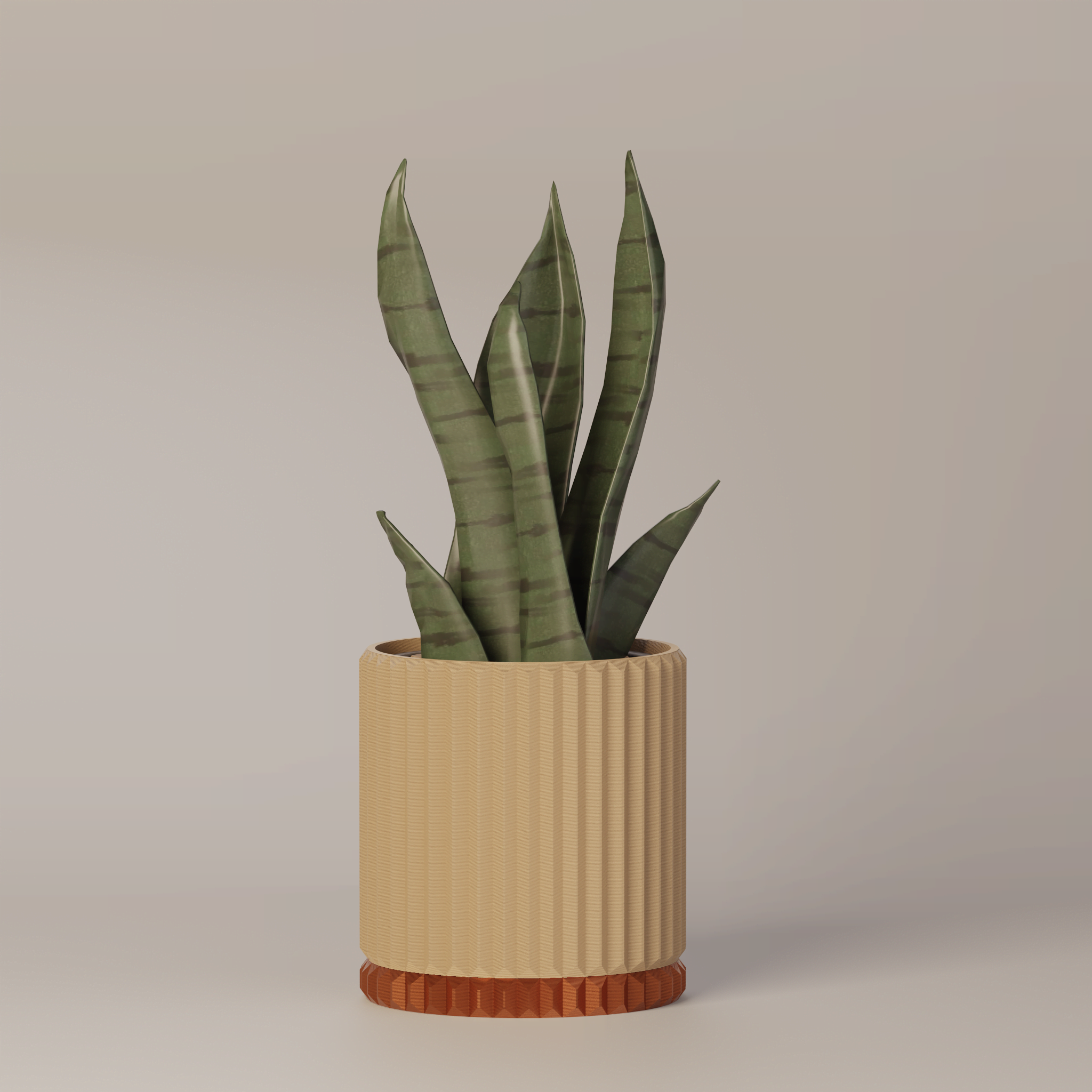 Merry - Ribbed Modern Planter