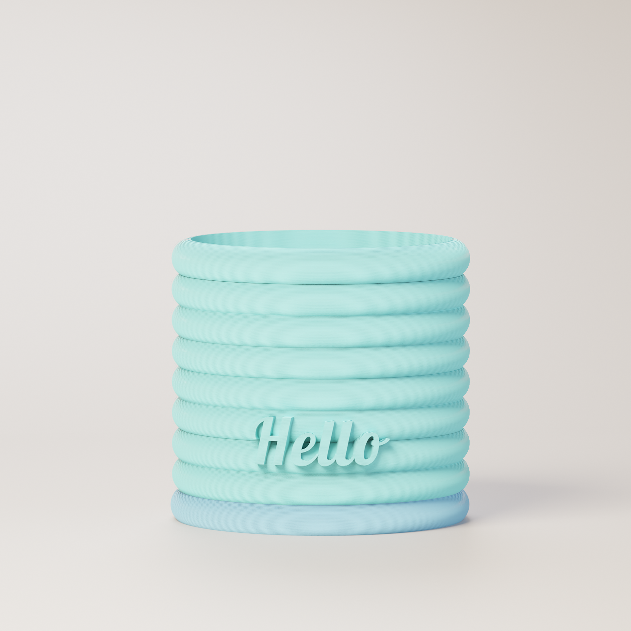 Donna - Custom Text Extruding Planter with Pastel Colors