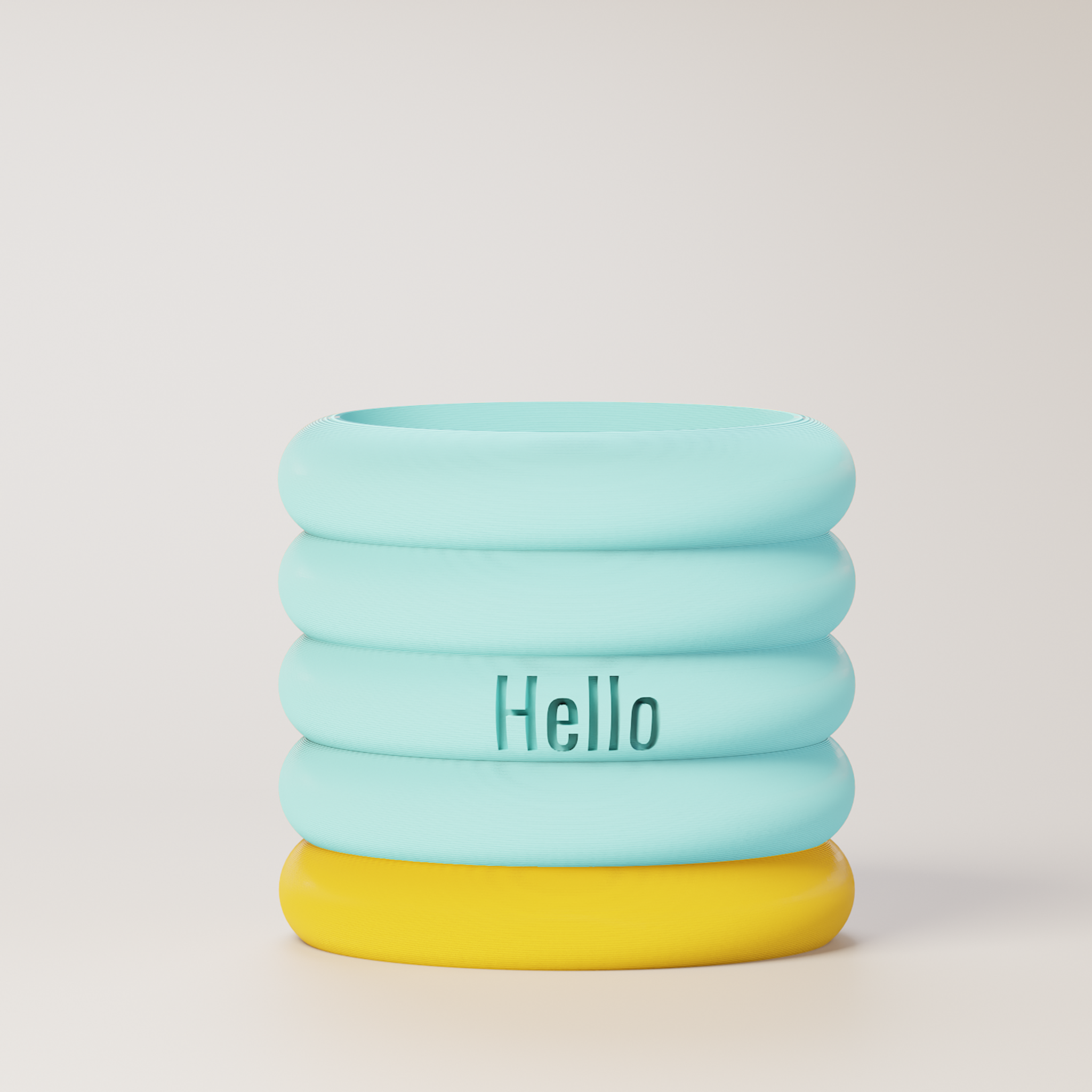 Danny - Custom Text Engraving Planter with Pastel Colors