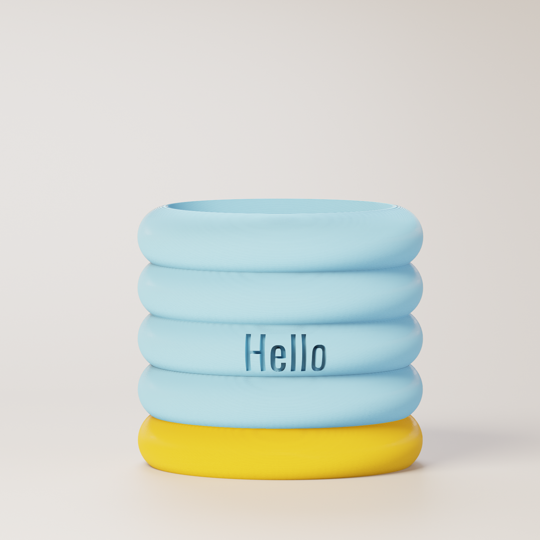 Danny - Custom Text Engraving Planter with Pastel Colors