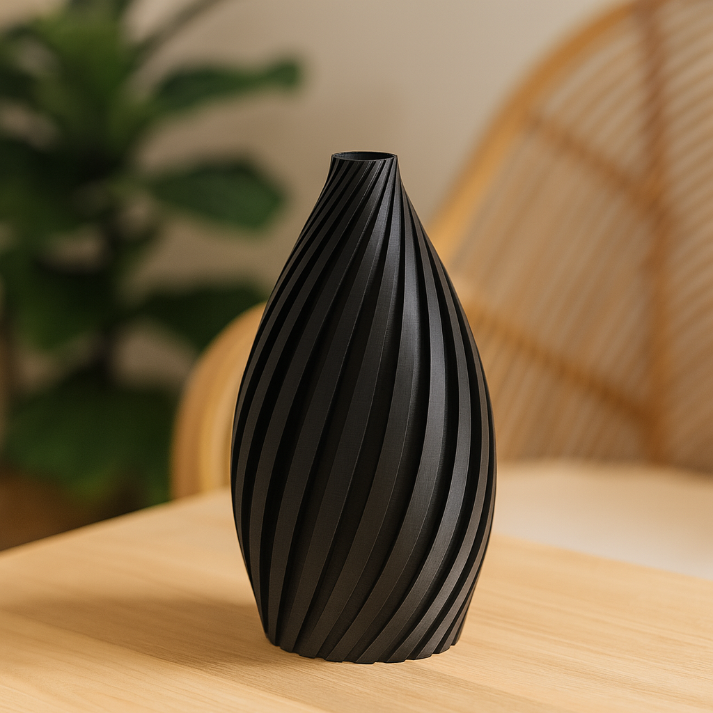 Twire – Ribbed Modern Vase in PLA