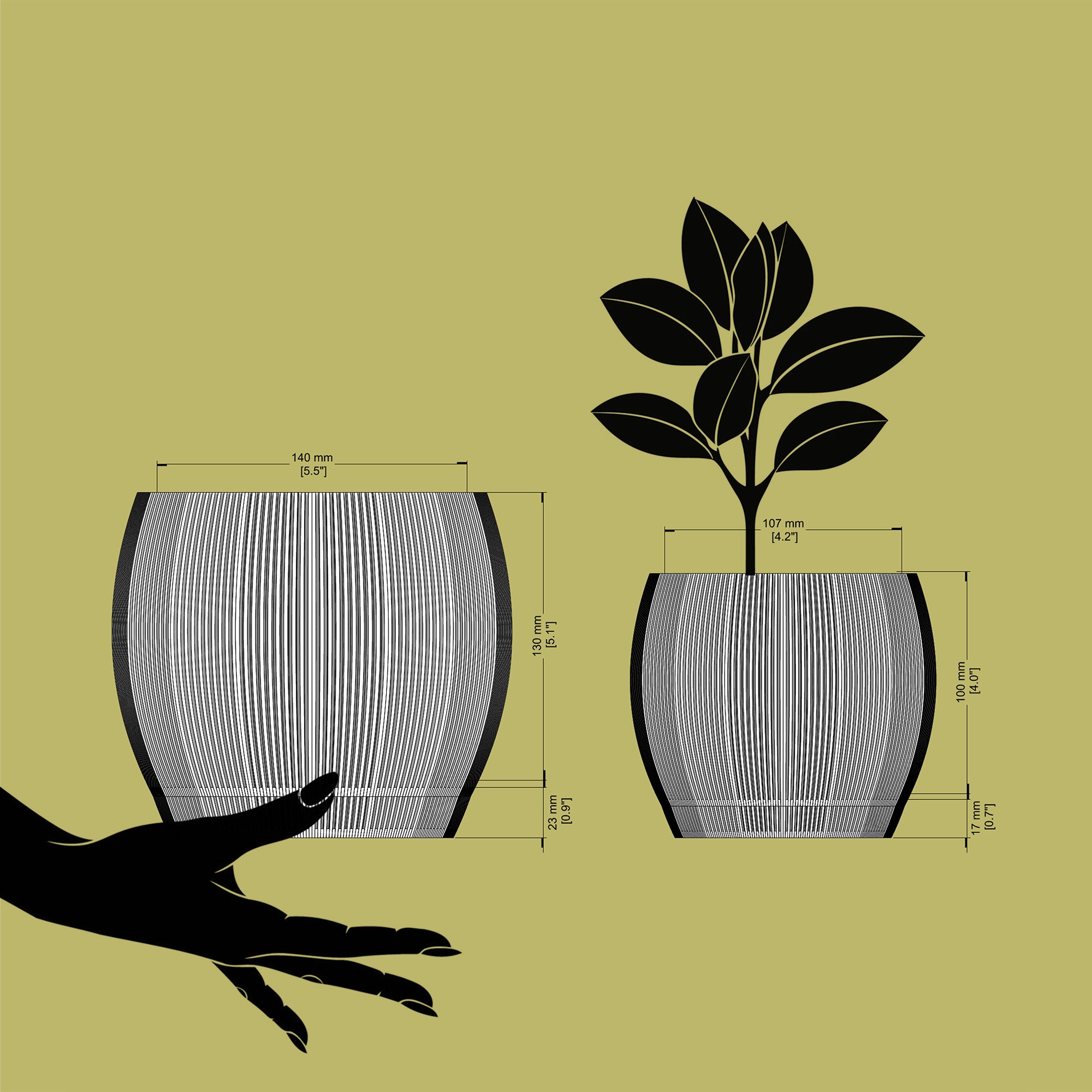 Tate - Geometric 3D Printed Planter