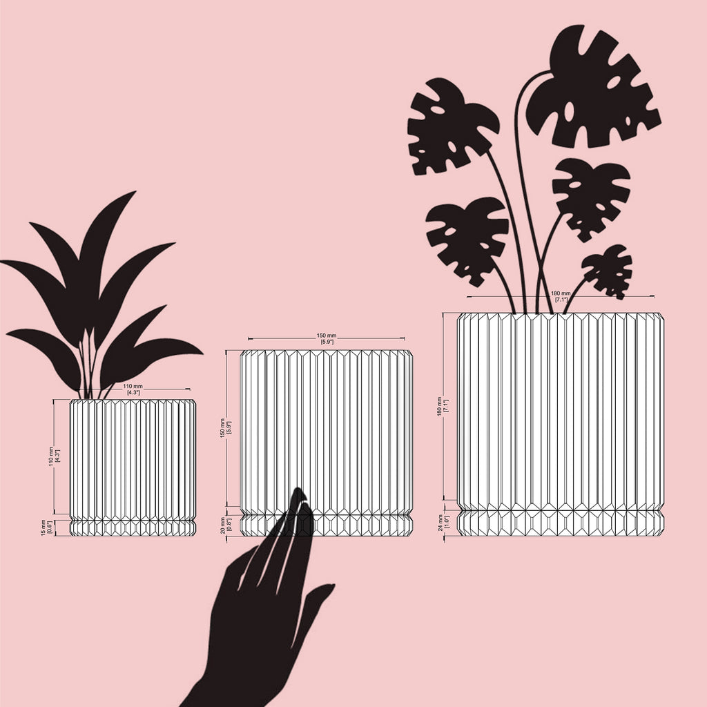Merry - Ribbed Modern Planter