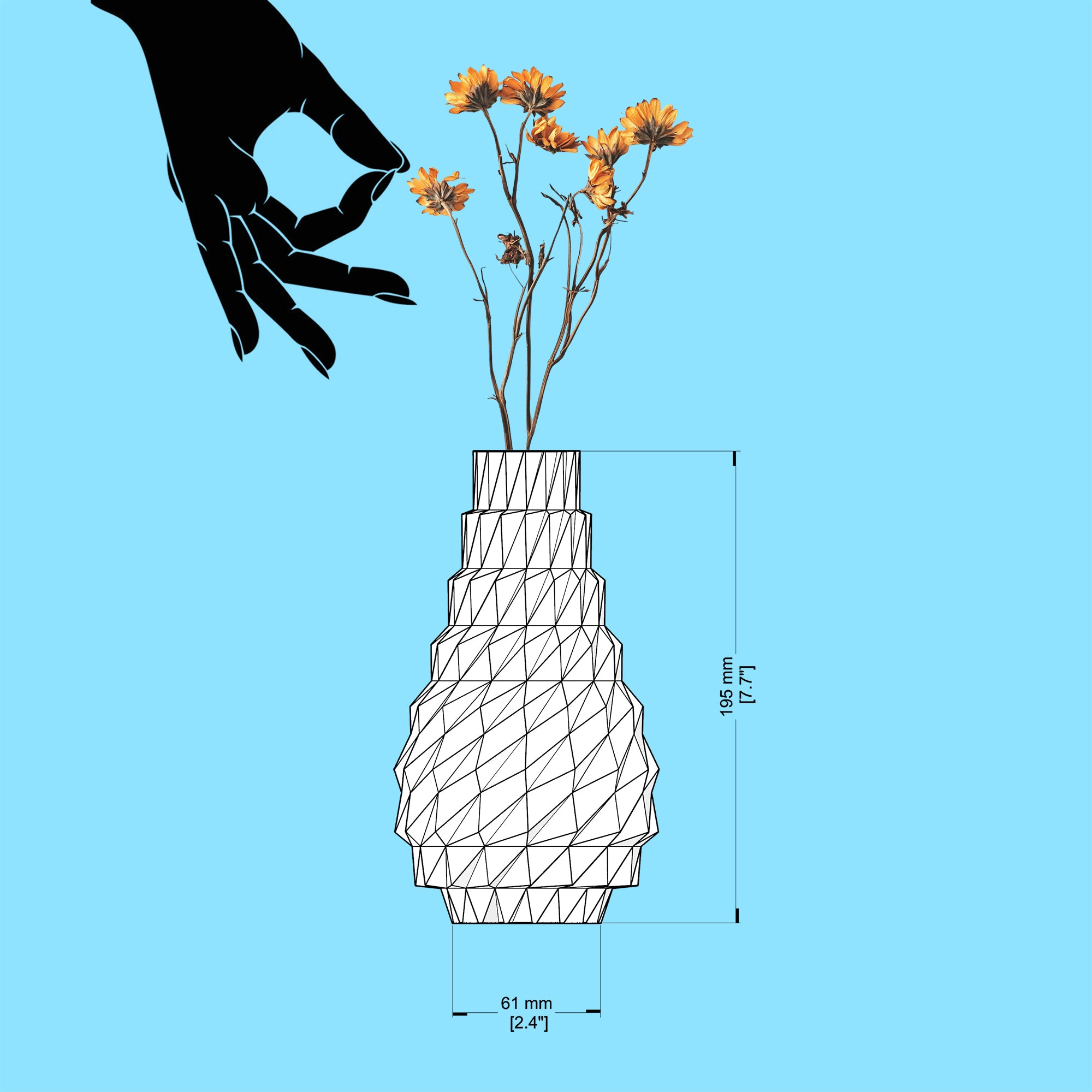 Pita - Sculptural 3D Printed Vase