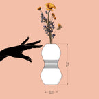 Pottle - Cylinder Vase with Sculptural Lines