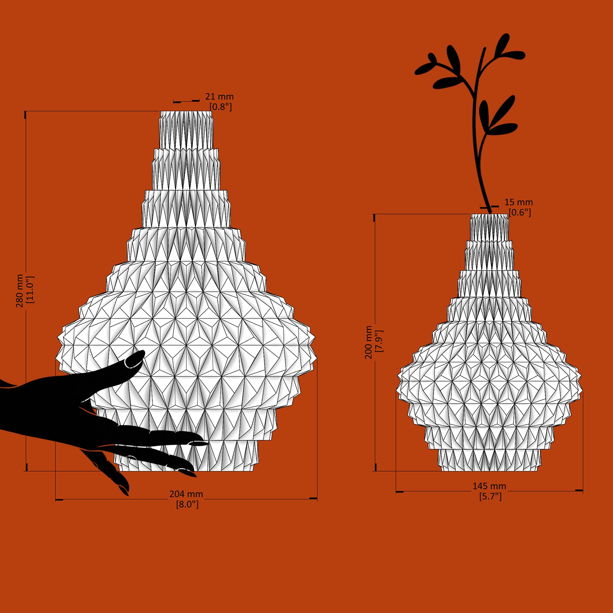 Puti - Modern Geometric 3D Printed Decor Vessel