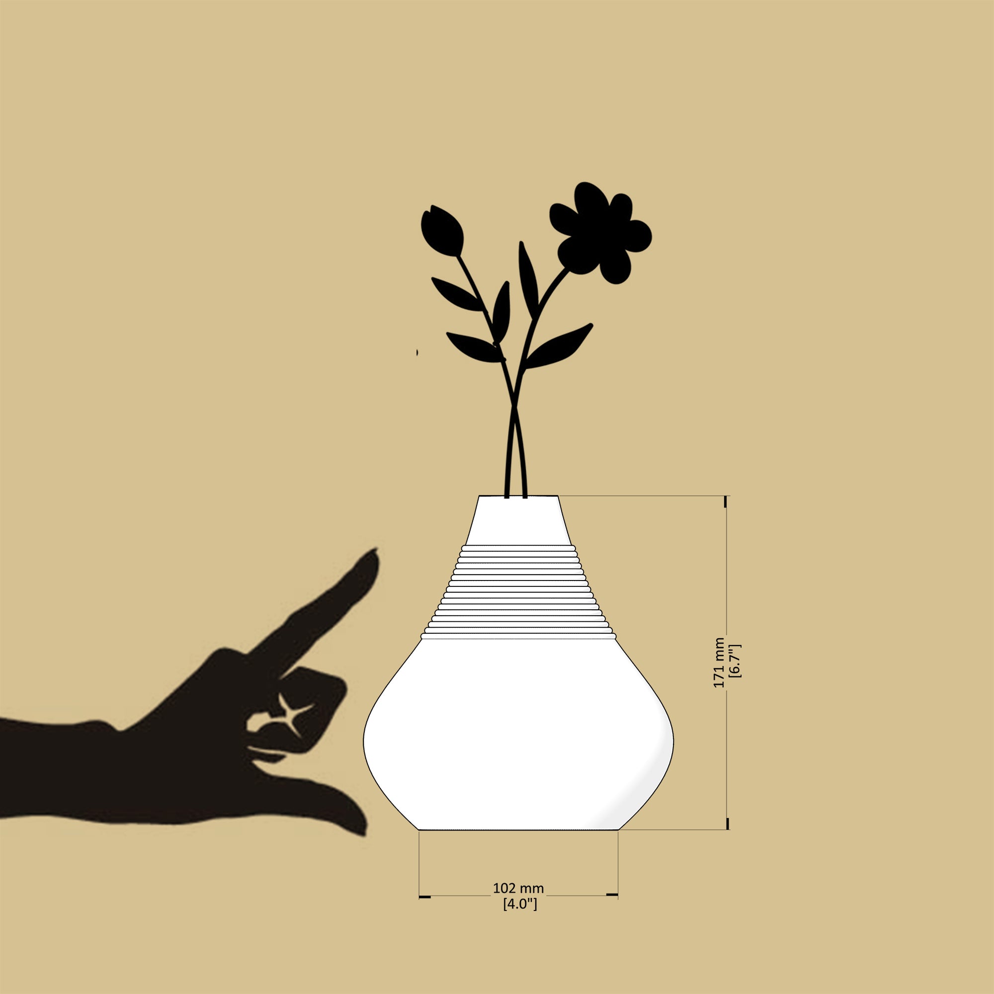 Pandora - Nordic-Style 3D Printed Bud Vase