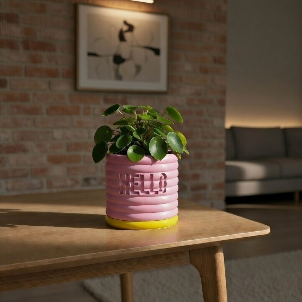 Donna - Custom Text Engraving Planter with Pastel Colors
